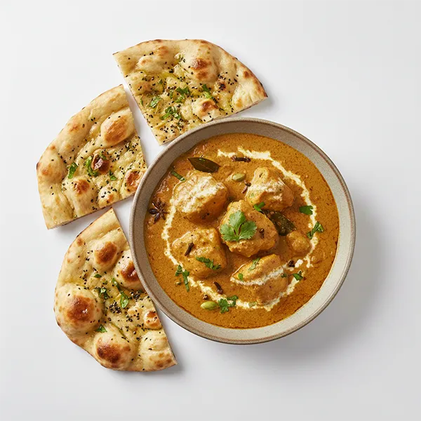 Mughlai Fish With Kalonji Naan